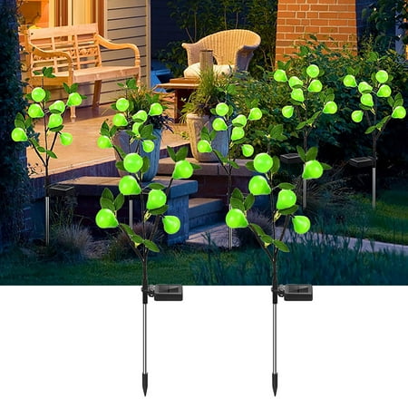 

Tiitstoy Yard Decoration Lights-Solar Green Light Tree Lights Garden Decoration Solar Tree Lights Pear Branch Meadow Lights（2Pc） Green