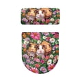thumbnail image 5 of HELLHERO Hedgehog Pattern Bathroom Toilet Lid Cover Set, Easy Care Stretch Fit Polyester Bathroom Toilet Cozy Set, 5 of 8