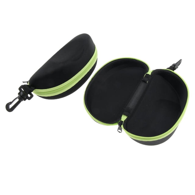 lionlar 2x Boîte de Rangement Portable avec Fermeture Éclair pour Lunettes de Soleil Vert