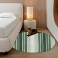 thumbnail image 3 of Dark Green Ombre Stripe Round Area Rug 3 FT, Small Kitchen Bathroom Mats, Farmhouse Simple Striped Washable Indoor Outdoor Throw Runner Carpet Non-Shedding Doormat for Table Shower Sofa Entryway, 3 of 8