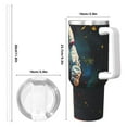 thumbnail image 4 of Fotbe Astronaut Cosmic Rainbow Pattern 40oz Ice Bully With Handle And Straw Stainless Steel Vacuum Insulated Cup And 2 In 1 Straw Lid, 4 of 8