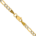 thumbnail image 3 of 14K Solid Yellow Gold 3.9mm Figaro Link Chain Necklace, 3 of 5
