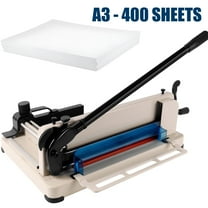Guillotine Paper Cutter,  17" Guillotine Paper Trimmer and Office Supplies, White, 54cm Width,  400 Sheets Capacity  Precision Paper Trimmers  for Office, Copy Shop