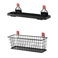 thumbnail image 1 of Rubbermaid Outdoor Metal Backyard Shed Shelf & Wall Mounted Small Wire Basket, 1 of 8