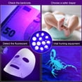 thumbnail image 4 of Lámpara UV Apuakthei de 395 nm, lámpara de madera, luz negra, linterna UV LED, portátil, mini linterna de mano, detector de manchas de orina de perro y mascotas, 395 nm, identificación, 4 of 7