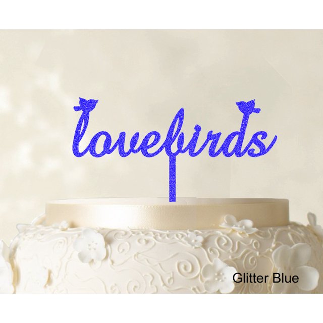 Love Birds Wedding Cake Topper Custom Cake Topper Color Option Available 6-7 Inches Wide