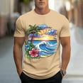 thumbnail image 2 of Yghzkop Men's Shirts Hawaiian Print Athletic T-Shirt Short Sleeve Round Neck Moisture Wicking Quick Dry Gym Beach Party Vacation Top Casual Streetwear, 2 of 5