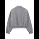 thumbnail image 4 of Chaqueta de Color Liso para Mujer, Chaqueta Corta Informal de , Chaqueta de Larga con Cremallera, Abrigo, Ropa de Abrigo Gris XS, 4 of 5