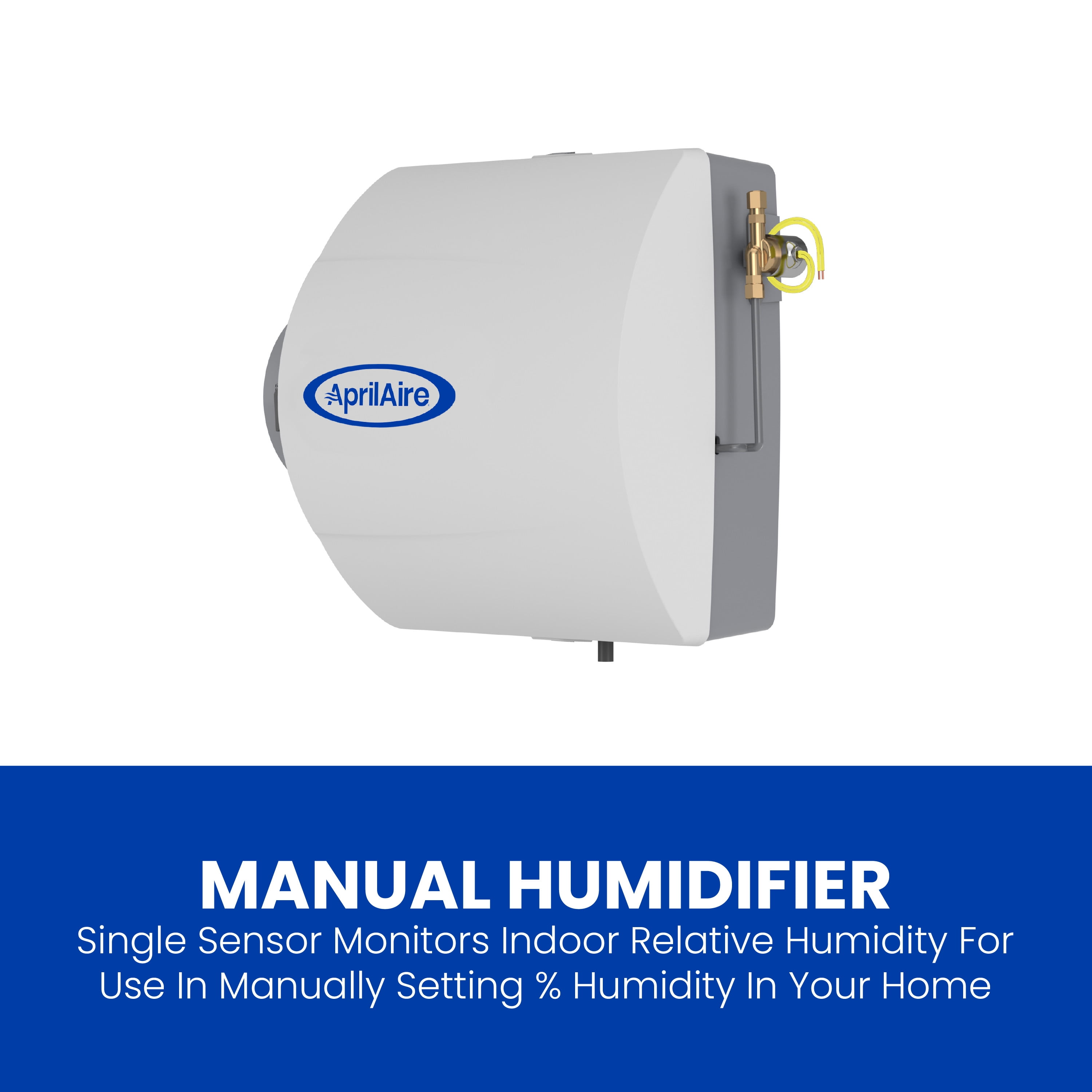 AprilAire 600M Whole-House Humidifier - Manual - Large Capacity Water Saver Furnace Humidifier for Homes up to 4,000 Sq. Ft.