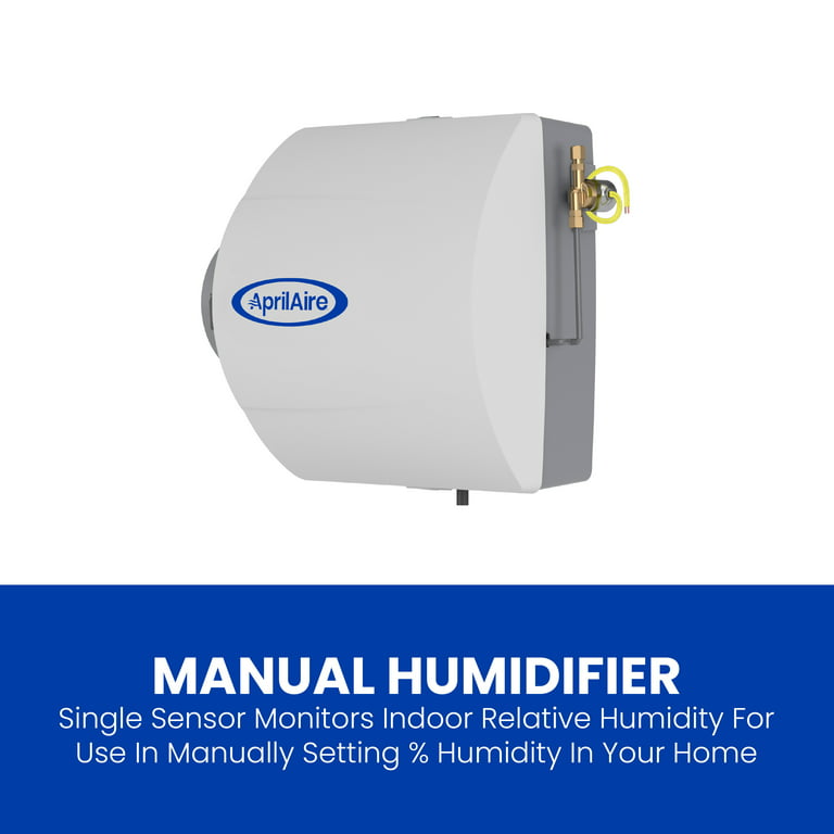 AprilAire 600M Whole-House Humidifier - Manual - Large Capacity Water Saver  Furnace Humidifier for Homes up to 4,000 Sq. Ft. 