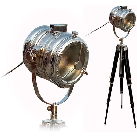 Modern Design Vintage Style Spot Light Tripod Nautical Floor Lamp Office Decor