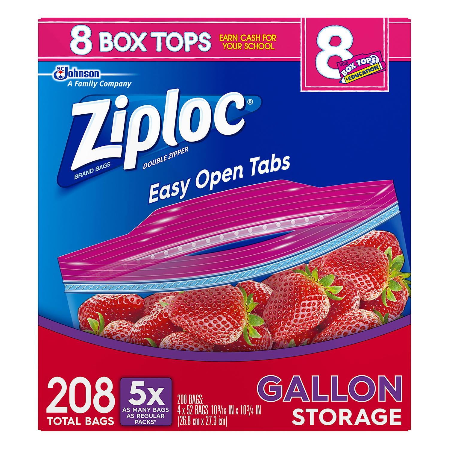 Amazon.com: Ziploc Double Zipper Storage Gallon - 4/52 Count
