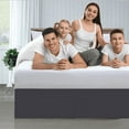 thumbnail image 3 of EASYCOT 800 Thread Count 100% Egyptian Cotton Hotel Quality Luxurious Box Pleated Bed Skirt Easy Fit with&nbsp;16" Drop Length ( Dark Gray , Queen ), 3 of 6