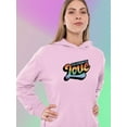 thumbnail image 2 of Celebrate Love Colorful Banner Hoodie Women -Smartprints Designs, Female Small, 2 of 4