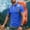 Blue, variant on Half-Zip Mens Shirts Solid Color Quick-Dry Athletic Short Sleeved Breathable T Shirts