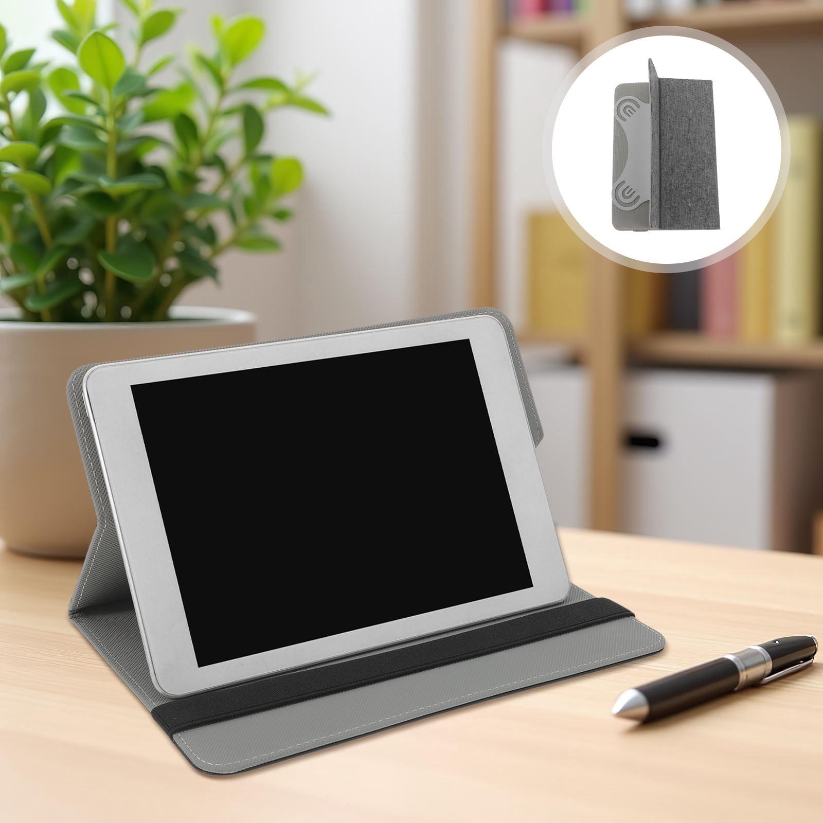 HAMPPLIES Tablet Protector Case Tablet Case Imitation Light Grey Quick Access 1Pack