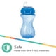 thumbnail image 3 of Nuby Paquete de 3 vasos para sorber para niños pequeños sin derrames, vasos para niños pequeños a prueba de derrames con agarre fácil y firme, azul, aguamarina, verde, 3 of 5