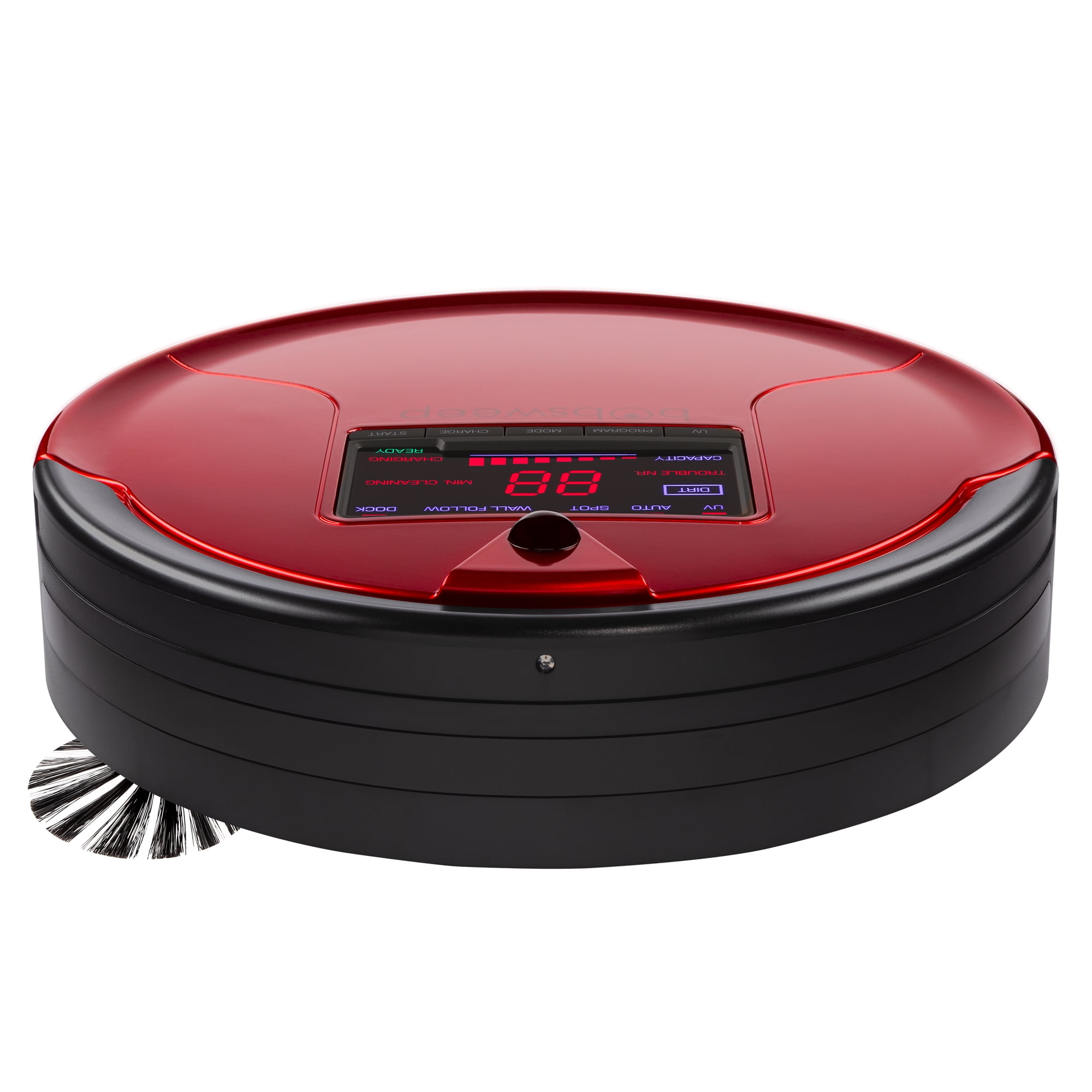 Robotic Vacuum Cleaner and Mop, Rouge, Remote Control Option bObsweep
