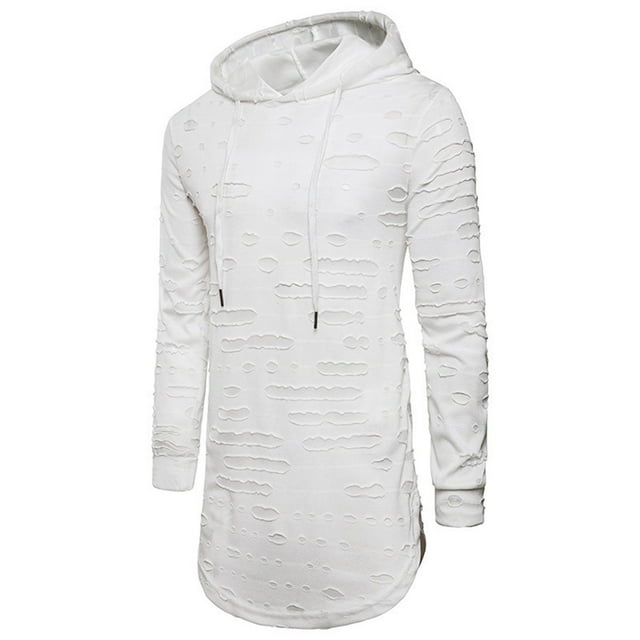 TIMIFIS Survêtement Blanc pour Hommes 2 Pcs à Capuche, Ensemble de Sport Décontracté pour Course Jogging Automne