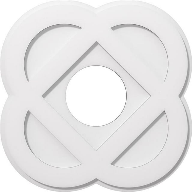 Ekena Millwork CMP22CE-07000 22 in. OD x 7 in. ID Square Charlotte Architectural Grade PVC Contemporary Ceiling Medallion