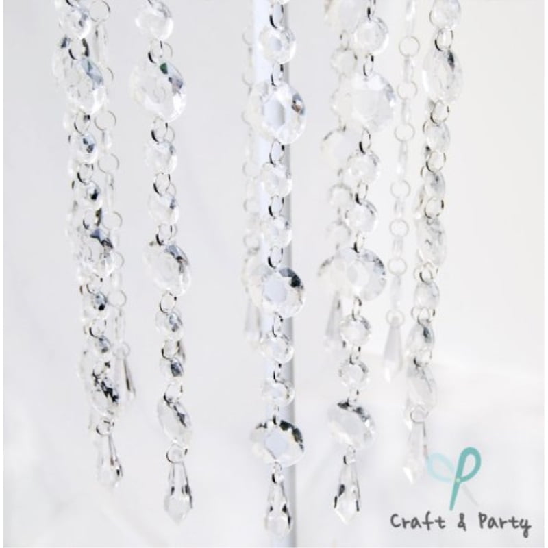 Round 20" Acrylic Crystal Garland Hanging Bead Chains - 12 pieces 7 colors 