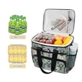 thumbnail image 2 of FORMRS Insulated Cooler Bag 24 Cans Capacity Soft Leakproof Lunch Box with Side Pockets, Blue Blossom, 2 of 7