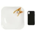 thumbnail image 7 of Pet Portrait White Porcelain Square Plate - I Love Corgis, 7 of 7