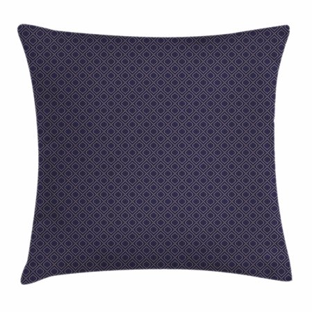 Navy Blue Throw Pillow Cushion Cover Geometric Dotted Pattern