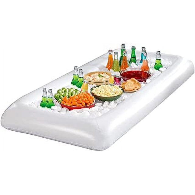 1 barra flotante para piscina, bandeja inflable para piscina, enfriador de bebidas inflable, playa de verano.