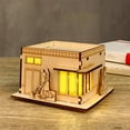 thumbnail image 6 of Light Up Wooden Christmas Village House, DIY Craft Kit, Handmade Holiday Decoration, Paintable Wooden Cabin, Festive Home Decor, 6 of 8