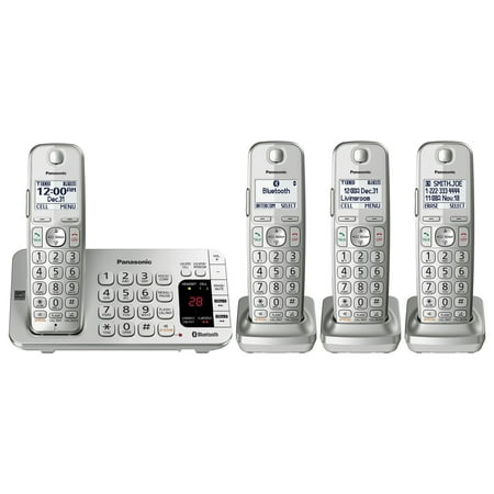 Panasonic KX-TGE474S Link2cell Bluetooth Cordless Phone System (4-Handset System)