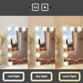 thumbnail image 4 of Hollywood Vanity Mirror with Lights, Lighted Makeup Mirror with 12 LED Bulbs, Auto ON/OFF Sensitivity, 3 Color Lighting Modes, U-Shaped Bracket, Smart Touch Control, 4 of 8