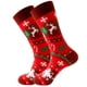 thumbnail image 2 of 1 par de calcetines de hombre con dibujos de Papá Noel, cómodos y modernos calcetines de animales de estilo Harajuku, transpirables, regalo de Navidad con estrellas, directo de fábrica, 2 of 5