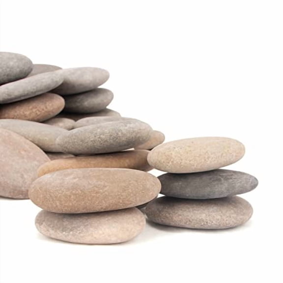 232-240 PCS Craft Rocks, 1.3"-2.2" Round Grey Rocks, 18 Pounds$$Art & Craft