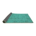 thumbnail image 2 of Ahgly Company Indoor Square Oriental Turquoise Blue Traditional Area Rugs, 8' Square, 2 of 4