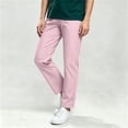 thumbnail image 2 of TFEOQRY Womens Scrub Pants with Pockets Elastic Waist Drawstring Soilid Color Straight Pants for Daily Work Wear, 2 of 7