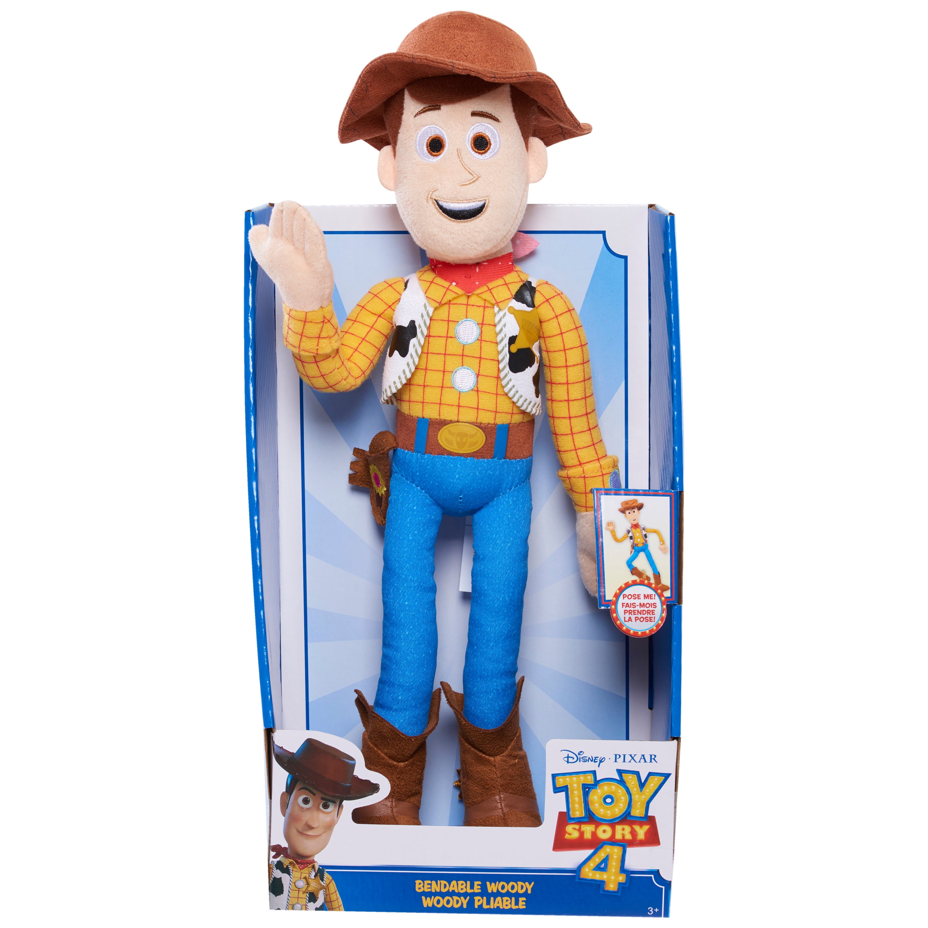Disney•Pixar's Toy Story 4 Bendable Plush Woody, Kids Toys for Ages 3