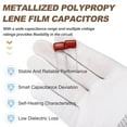 thumbnail image 3 of Uxcell 20 Pcs Metallized Polypropylene Film Capacitors, CBB22 250V 154J 0.15UF Capacitors Assortment Kit for Electronics Appliances and Energy Saving Lamps, Red, 3 of 6