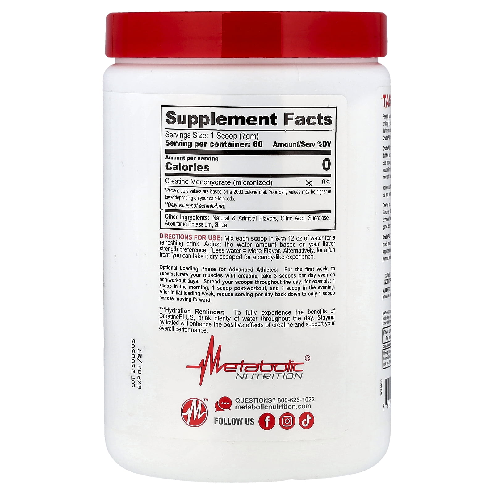 Metabolic Nutrition Micronized Creatine Plus™, Green Apple, 420 g