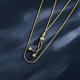 thumbnail image 5 of Plain golden handdrawn chain, 18K goldplated, soft snake chain with ball pendant, stainless steel, gold chain for women., 5 of 5