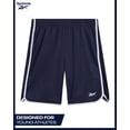 thumbnail image 4 of Shorts de básquet para niño Reebok talla 10-12 azul marino y blanco, 4 of 7