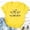 Yellow, variant on Graphic Tees for Women T Shirt for Everyday and Casual Wear with Unique Letter Print by Limit Moments in Women's Wear Category Pink XL