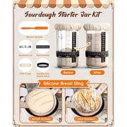 Tegance Sourdough Bread Baking Supplies, Sourdough Starter Kit, Bread Proofing Basket, Bread Making Tools Kit, Sour Dough Kit Tools, Sourdough Proofing Basket, Sourdough Kit Gifts for Bakers