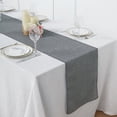 thumbnail image 6 of Efavormart 14"x108" Charcoal Gray Boho Chic Rustic Table Runner Linen Jute Burlap Decor, 6 of 11