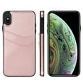 thumbnail image 3 of Wallet Case Designed for iPhone XS Max, Classic Slim 2 Credit Card Holders Lychee Texture Synthetic PU Leather Anti-shock Lightweight Phone Case Cover for iPhone XS Max, Rosegold, 3 of 6