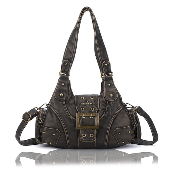 Angelkiss Purse for Women PU Wallet With Adjustable Shoulder Strap Crossbody Bag Single Satchel Handbags Hobo Bag