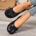 thumbnail image 4 of Xdegoge Flat Shoes for Women Bow Tie Ballet Flats Summer Slip On Loafers Classic Dressy Round Toe Footwear Closed Toe Casual Office Work Walking Lightweight Pumps, 4 of 8