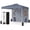 Gris, variante sur Costway Tente à Auvent Escamotable avec Paroi Latérale, 6 Poches, Installation Instantanée Gazebo Commercial Gris