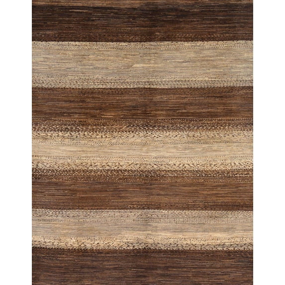 Ahgly Company Indoor Rectangle Abstract Red Brown Abstract Area Rugs, 5' x 7'
