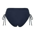 thumbnail image 7 of Cathalem Womens Swimsuit Bottoms Moderate High Cut Bathing Suit Bottoms Ruched Swimsuit Bottom (Navy,XS), 7 of 7